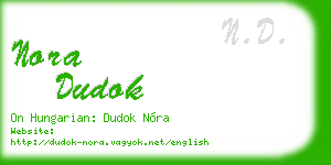 nora dudok business card